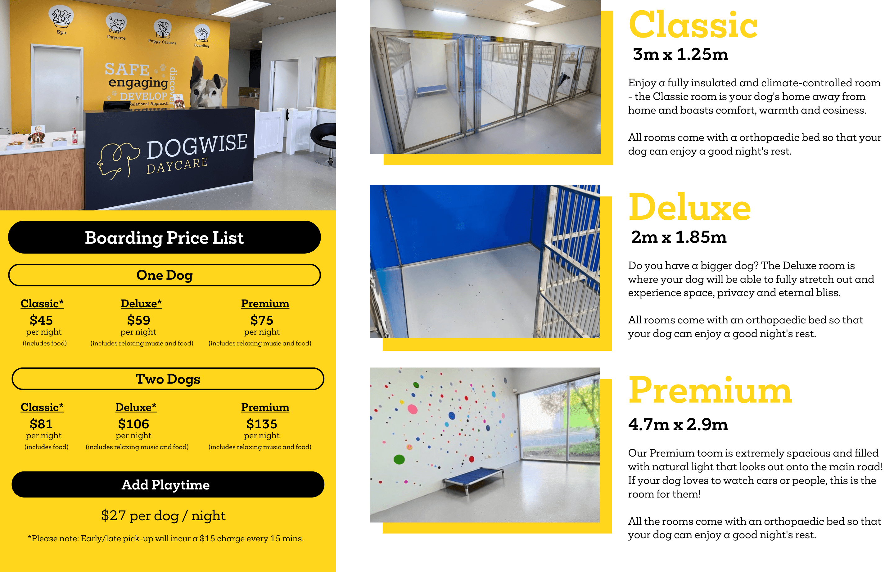 Dogwise Daycare Adelaide Boarding Price List